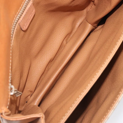 Celine Vintage Macadam Canvas and Leather, Beige, Canvas, Shoulder Bag