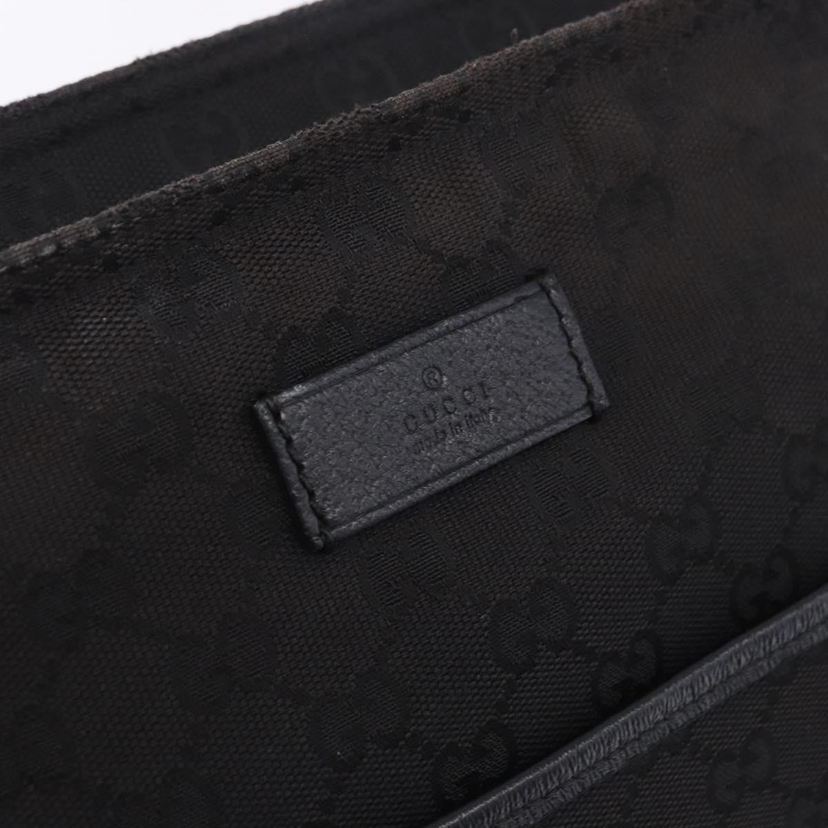 Gucci Front Pocket Web Messenger GG Canvas, Black, Canvas, Crossbody Bag