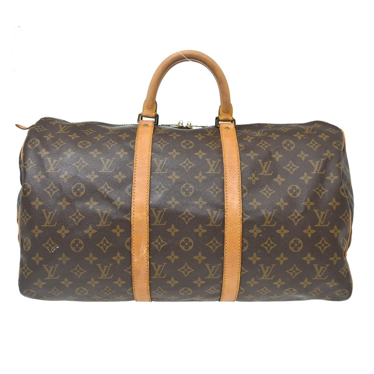 Louis Vuitton Keepall Monogram, Brown, Canvas, Travel Bag