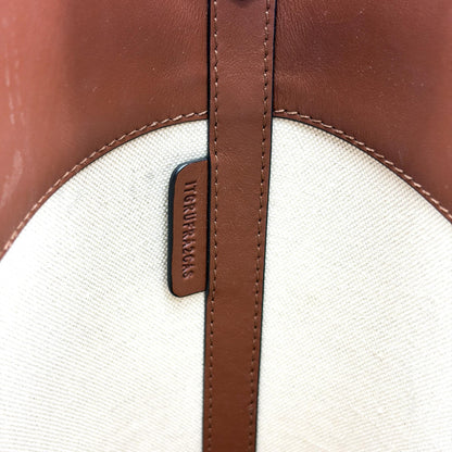 Burberry Pocket Bucket Canvas with Leather, Black, Canvas, Handbag
