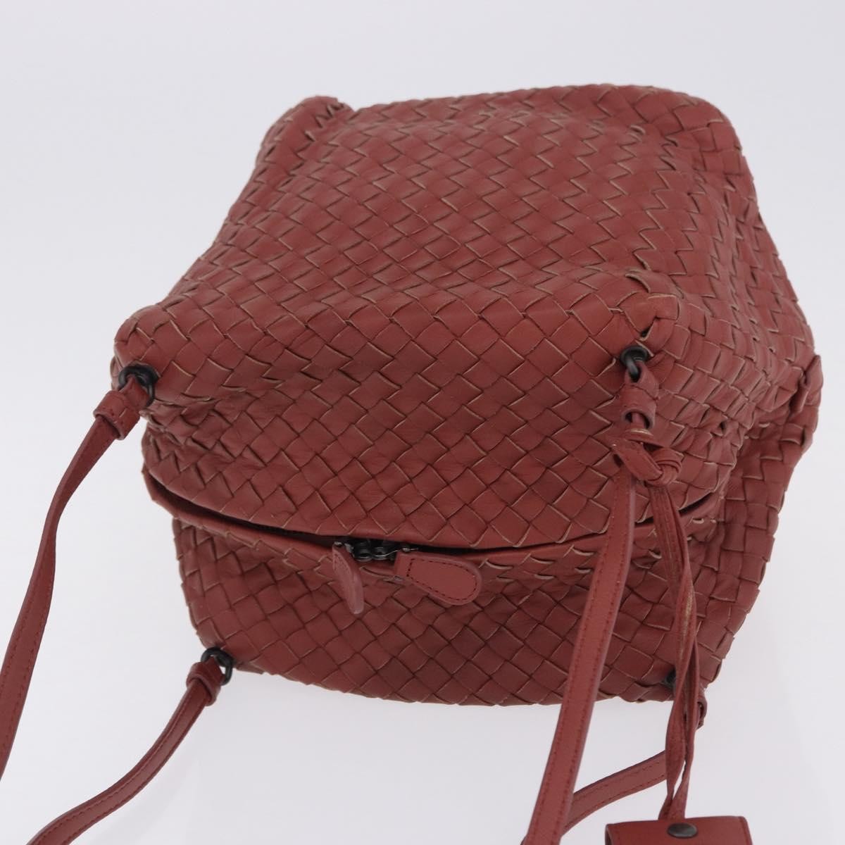 Bottega Veneta Zip Cube Messenger Intrecciato Nappa, Brown, Leather, Shoulder Bag