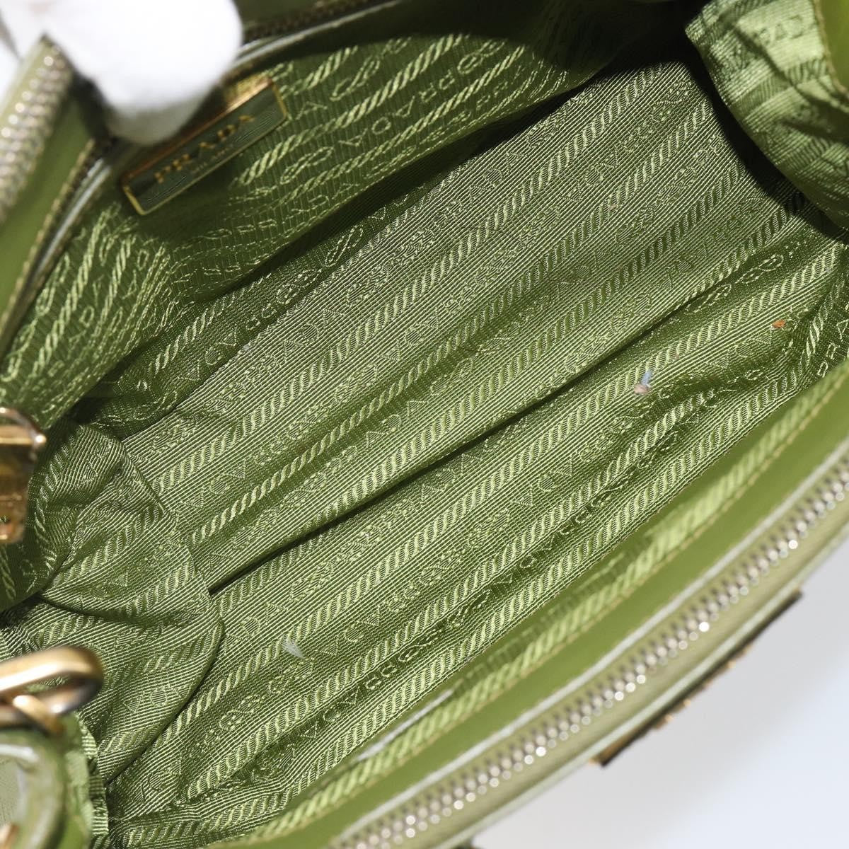 Prada Galleria  Strap Leather, Green, Leather, Handbag