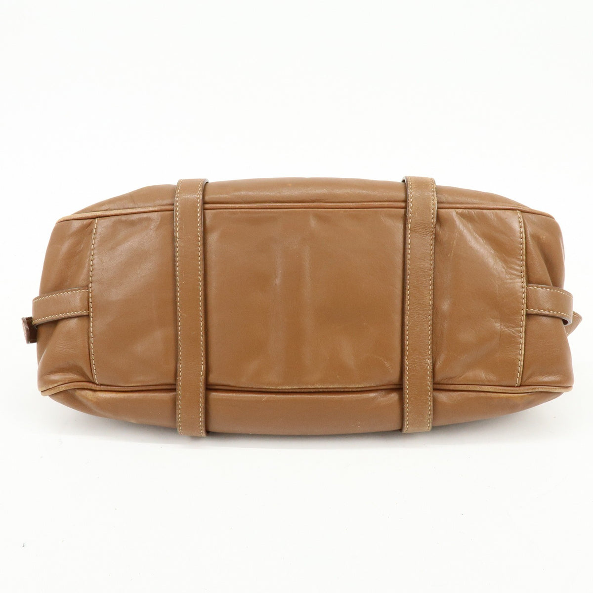 Prada Convertible Belted Satchel Soft Calf, Brown, Leather, Handbag