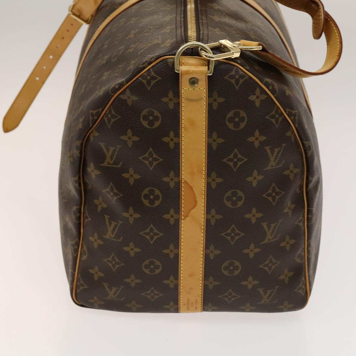Louis Vuitton Keepall Bandouliere Bag Monogram Canvas, BROWN, CANVAS, Travel bag