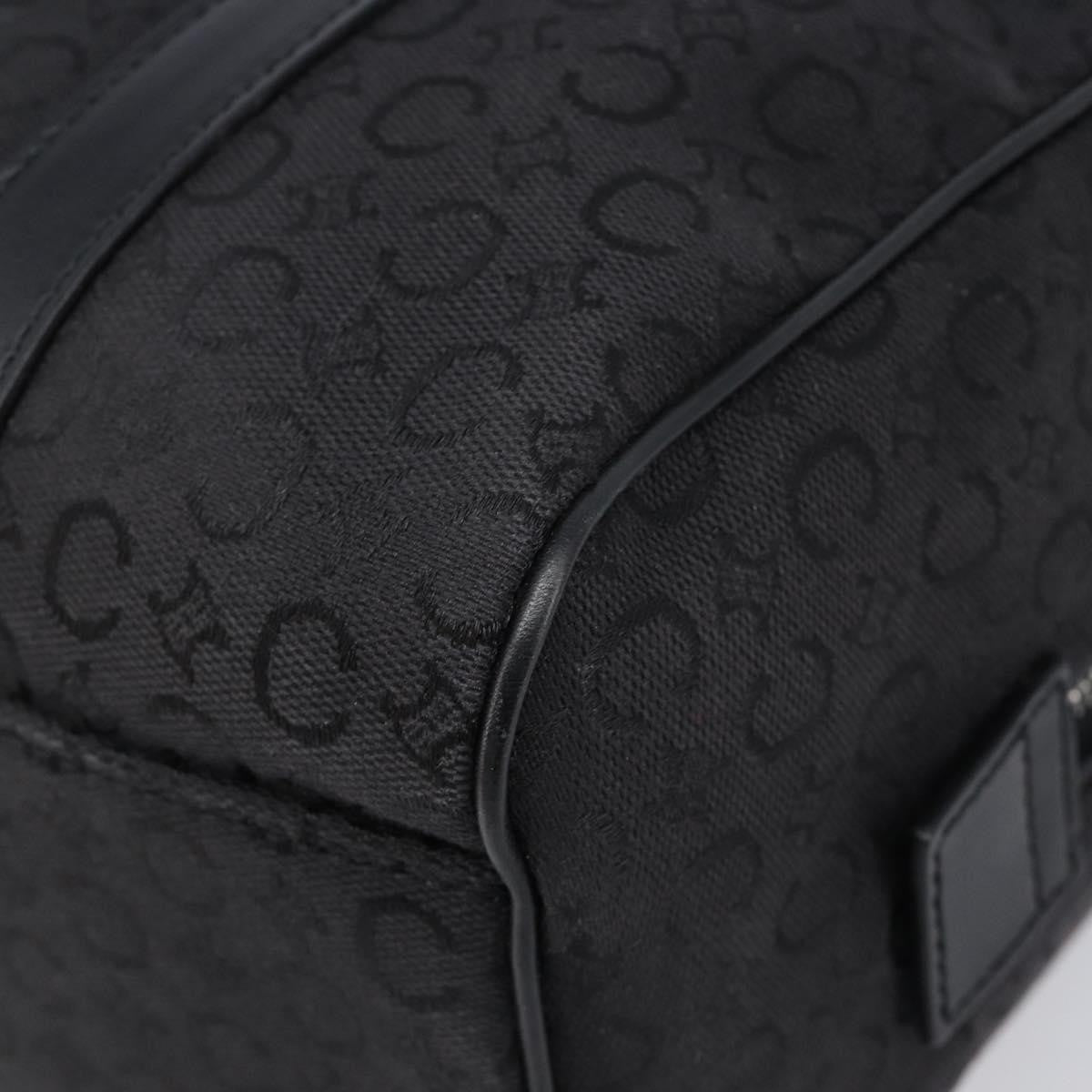 Celine Boston C Macadam Canvas, Black, Canvas, Handbag