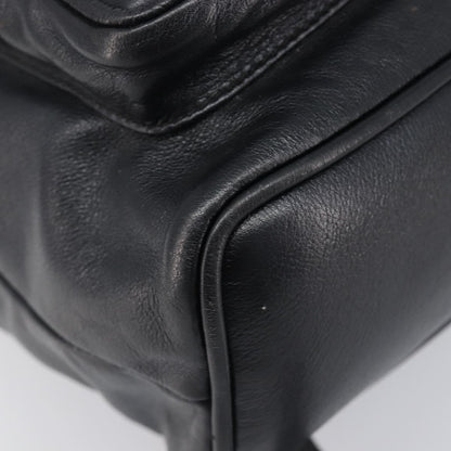 Gucci Vintage Bamboo Leather, Black, Leather, Backpack