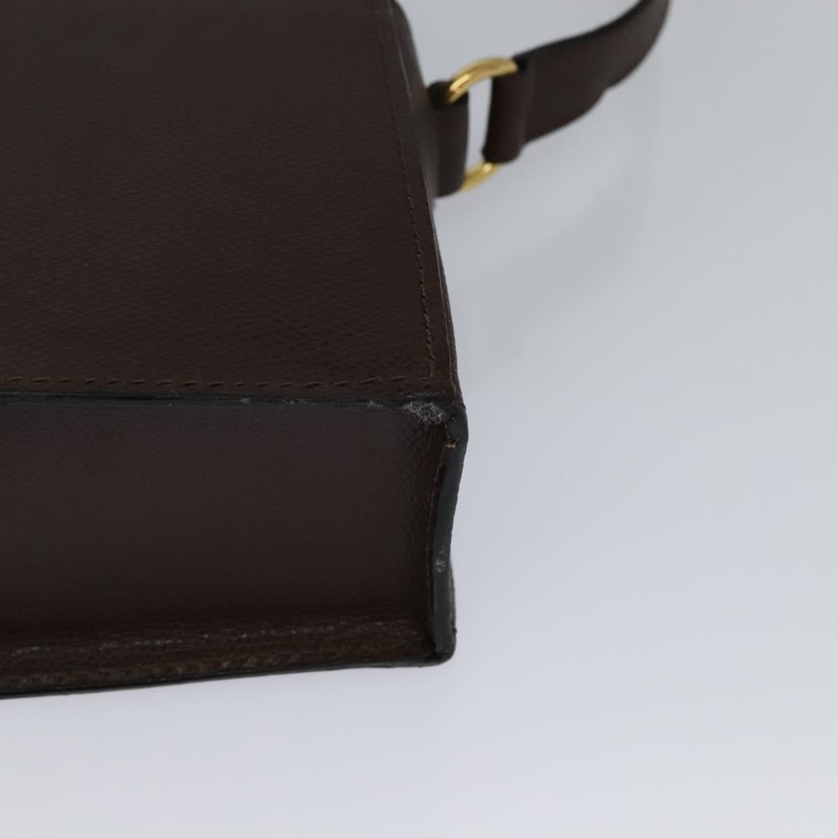 Celine Vintage Turnlock Leather, Brown, Leather, Shoulder Bag