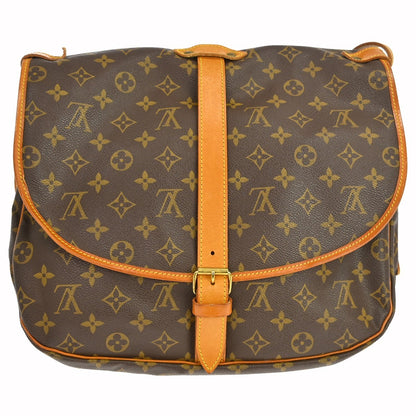 Louis Vuitton Saumur Monogram Canvas, Brown, Canvas, Shoulder Bag