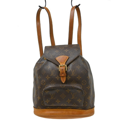 Louis Vuitton Vintage Montsouris Monogram Canvas, Brown, Canvas, Backpack