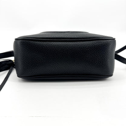 Gucci Soho Disco Leather, Black, Calfskin, Crossbody Bag