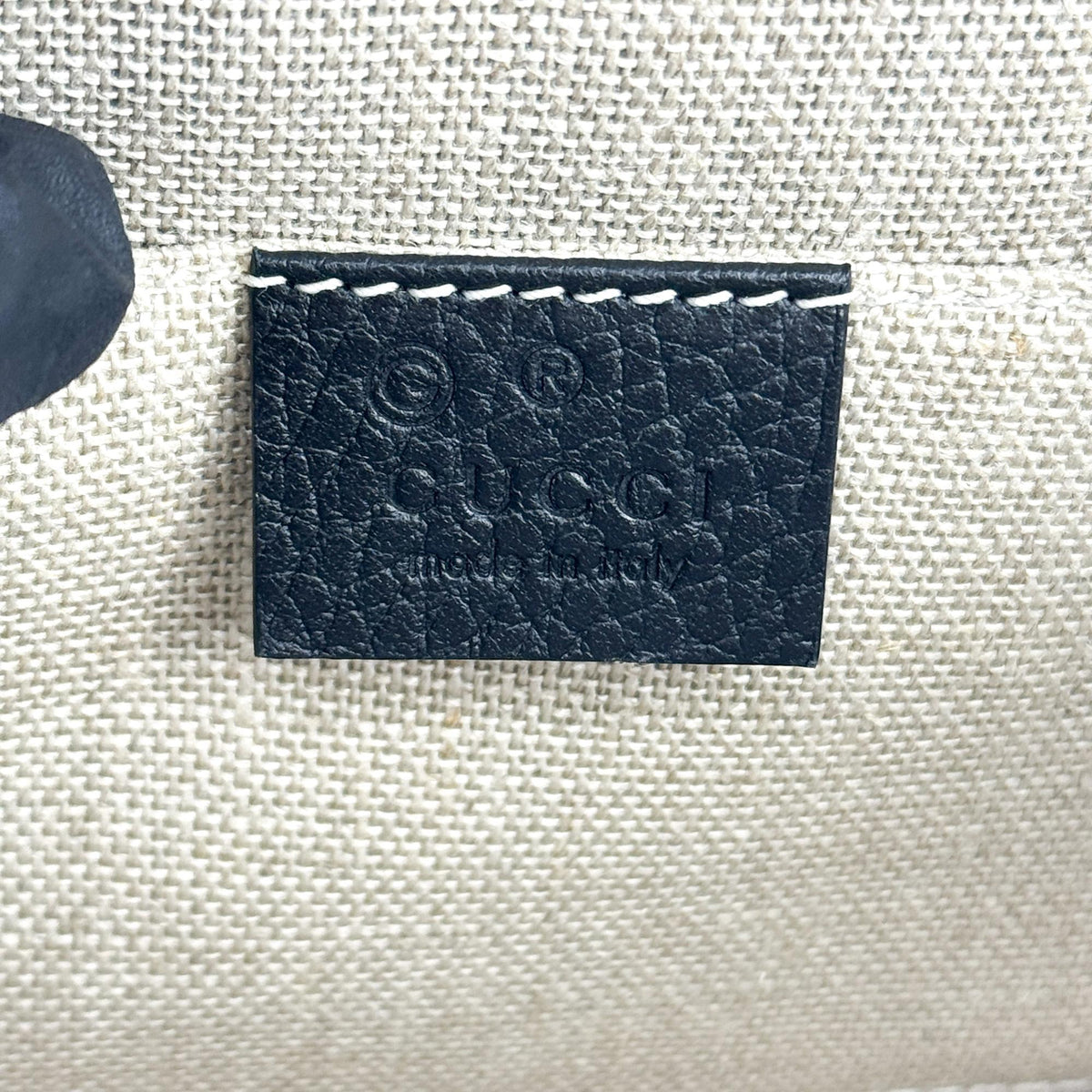 Gucci Interlocking Leather, Black, Leather, Shoulder Bag