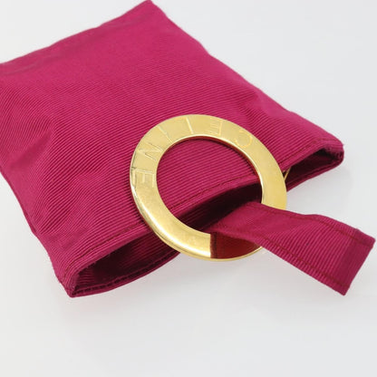 Celine Circle Logo Pouch Nylon, Pink, Nylon, Clutch