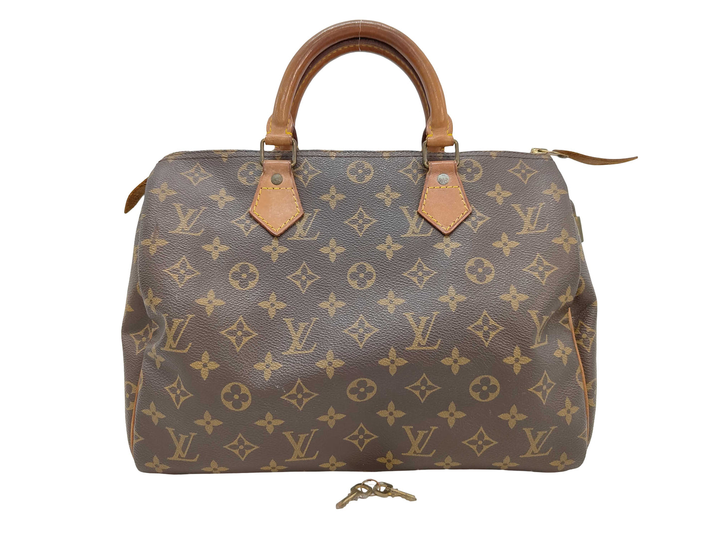 Louis Vuitton Speedy Monogram, Brown, Canvas, Handbag