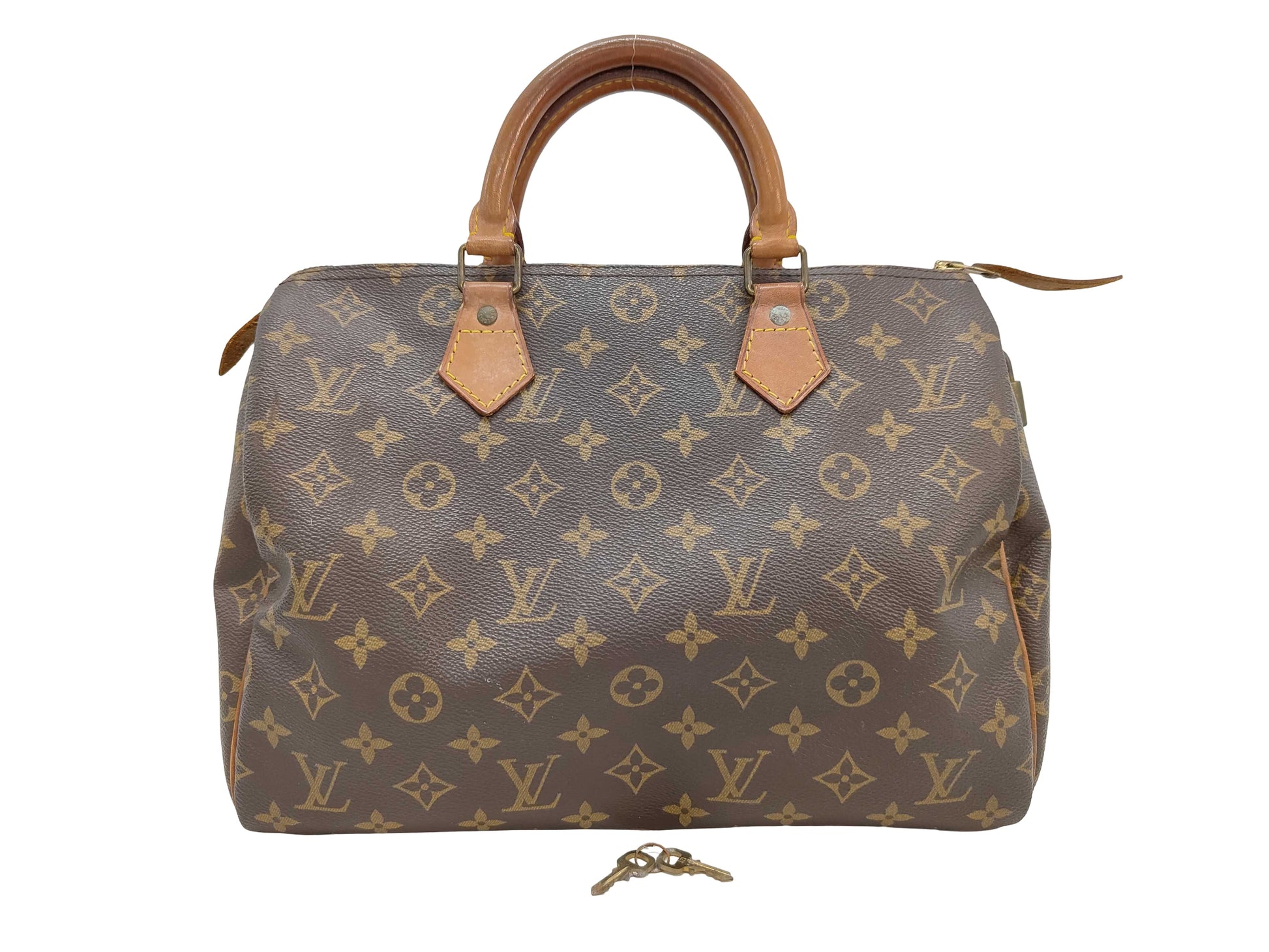 Louis Vuitton Speedy Monogram, Brown, Canvas, Handbag