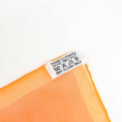 Chanel Carré 90 Silk, Orange, Silk, Scarf