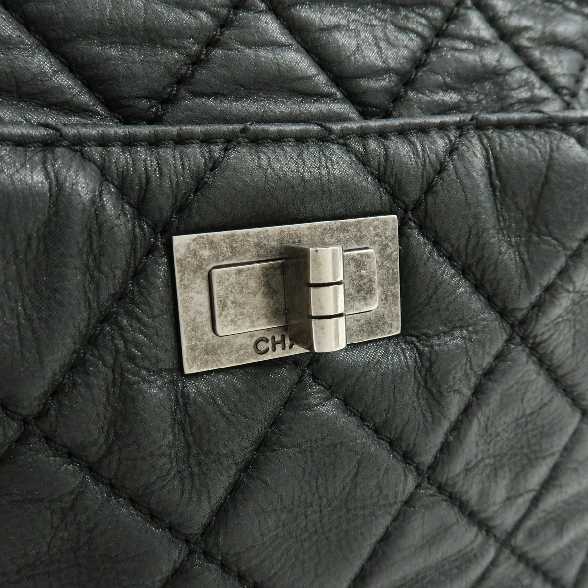 Chanel Shoulder Quilted Leather, Black, Calfskin, Shoulder Bag