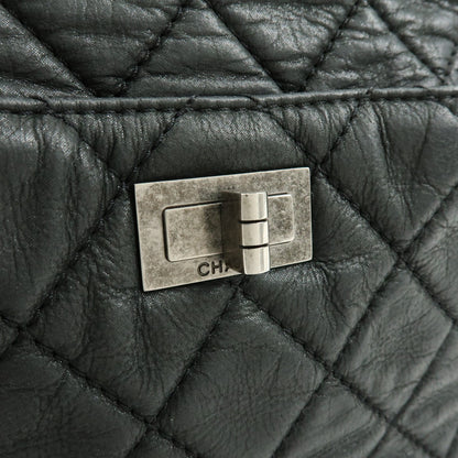 Chanel Shoulder Quilted Leather, Black, Calfskin, Shoulder Bag