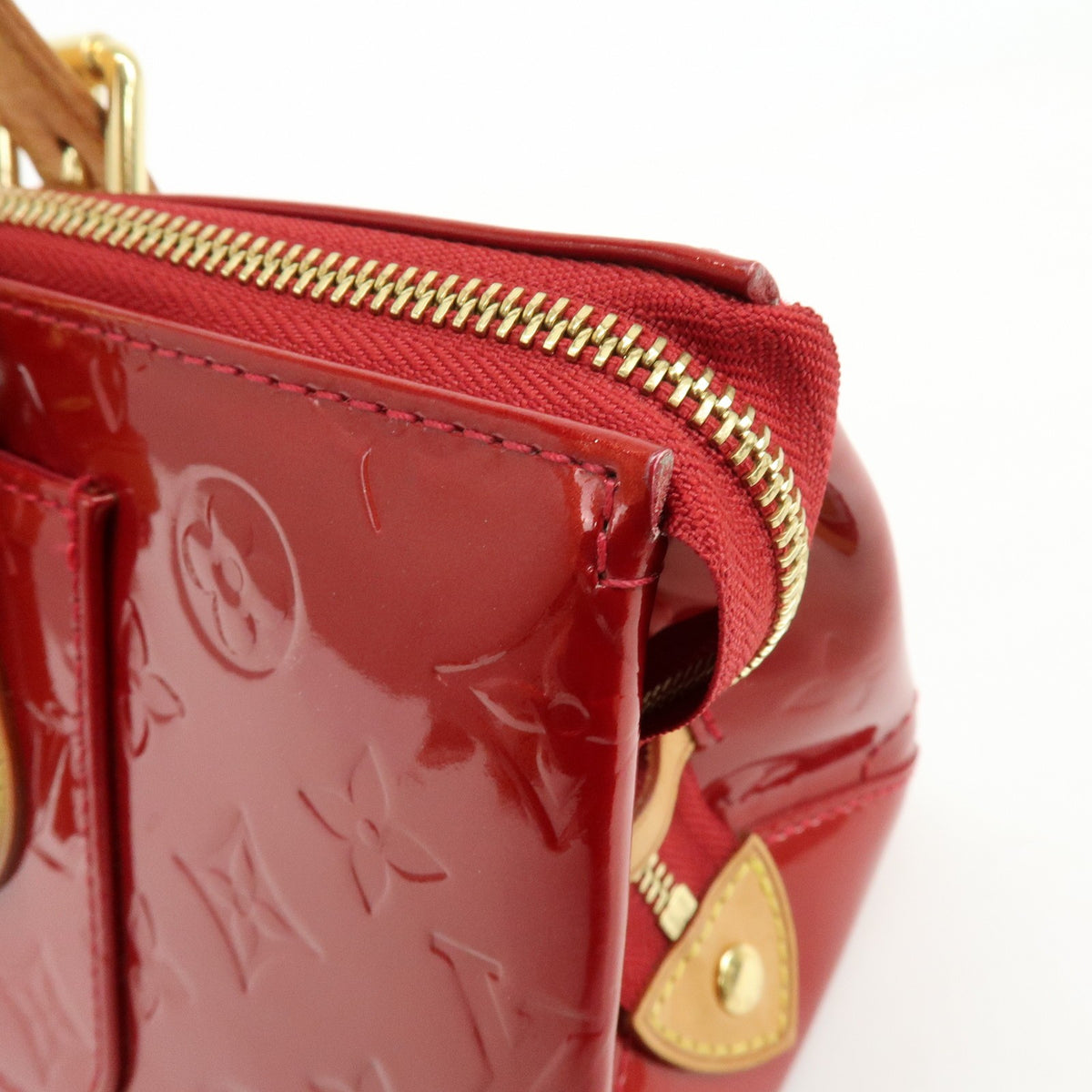 Louis Vuitton Rosewood Avenue Monogram Vernis, Red, Patent Leather, Handbag