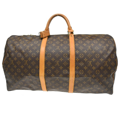 Louis Vuitton Keepall Monogram, Brown, Canvas, Travel Bag