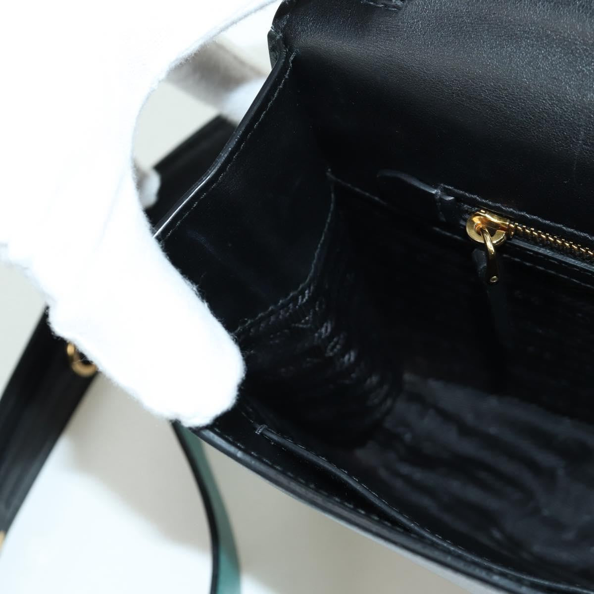 Prada Metal Ribbon City Calfskin, Gray, Leather, Shoulder Bag