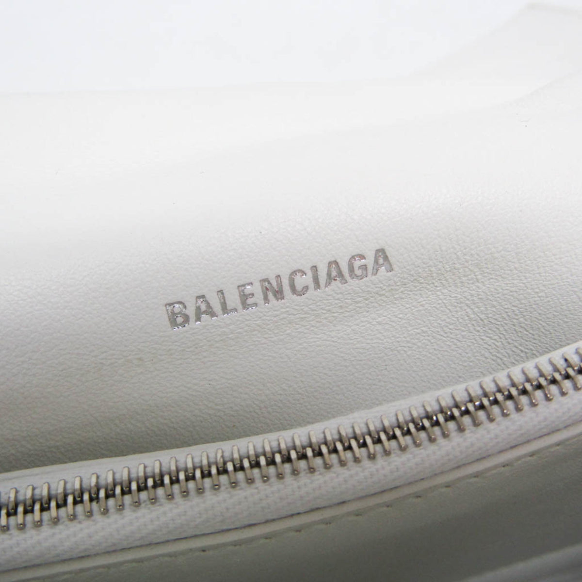 Balenciaga Crush Chain Flap Quilted Crushed Calfskin, White, Leather, Handbag