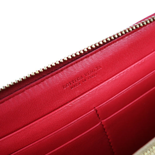 Bottega Veneta Intrecciato, Red, Leather, wallet