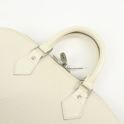 Louis Vuitton Alma Epi Leather, White, Leather, Handbag