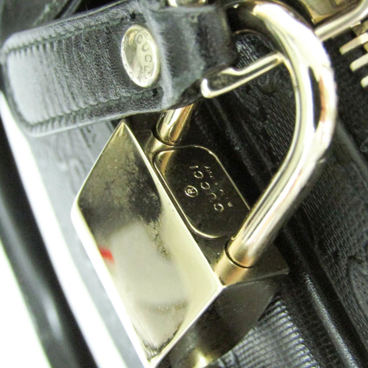 Gucci Convertible Briefcase Guccissima Leather, Black, Leather, Briefcase