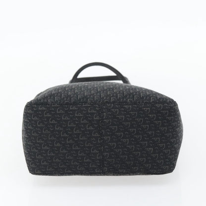 Christian Dior Vintage Open Pocket Diorissimo Canvas, Black, Canvas, Tote Bag