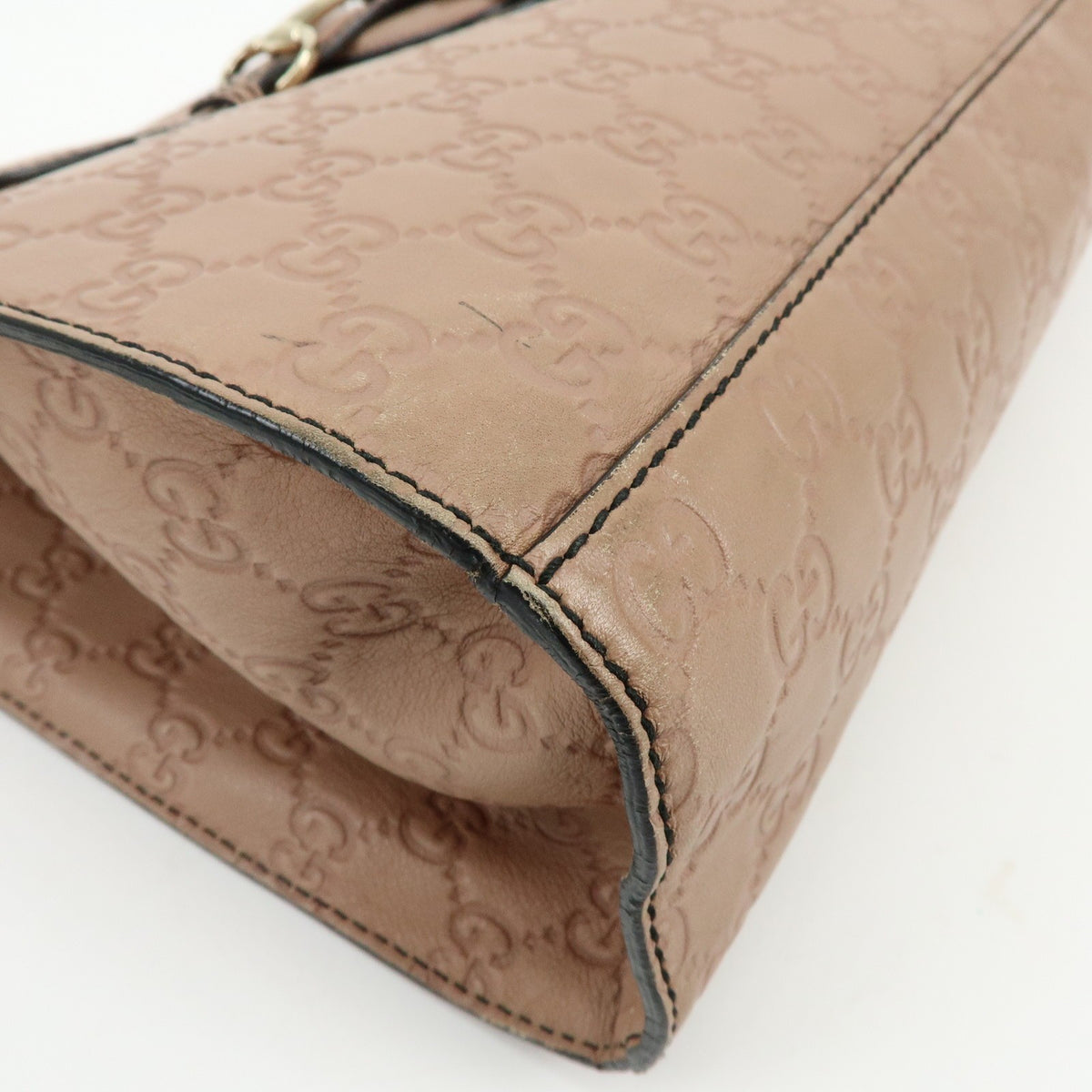 Gucci Emily Chain Flap Guccissima Leather, Pink, Leather, Handbag
