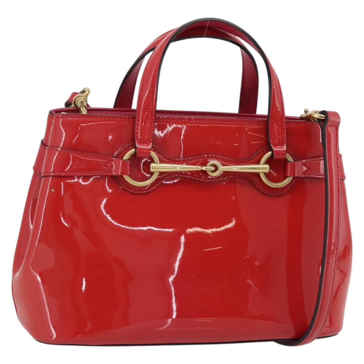 Gucci Bright Bit Convertible Tote Patent, Pink, Patent Leather, Tote Bag