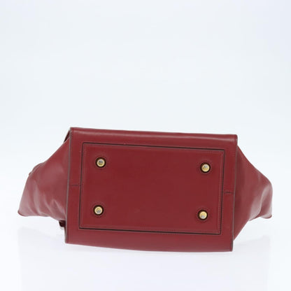 Celine Tie Tote leather, RED, LEATHER, Tote bag