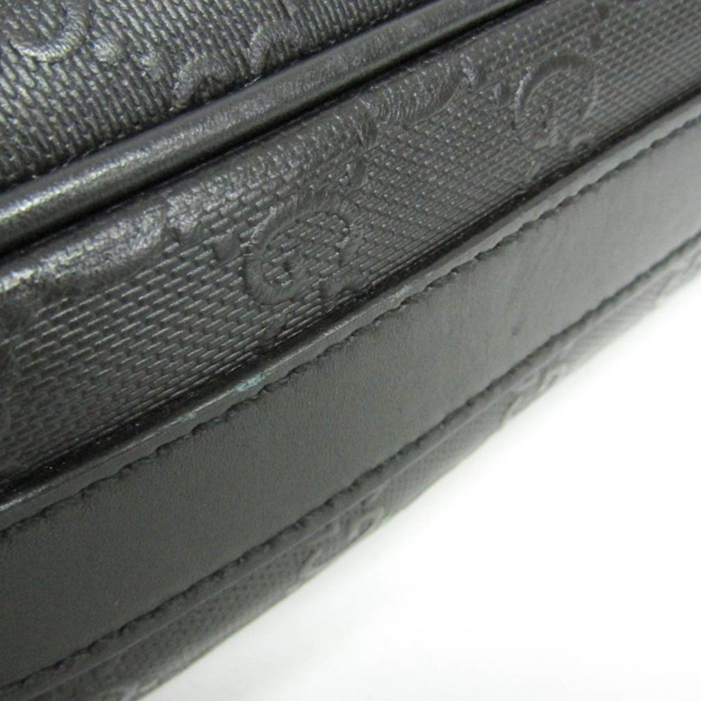 Gucci Convertible Briefcase Guccissima Leather, Black, Leather, Briefcase