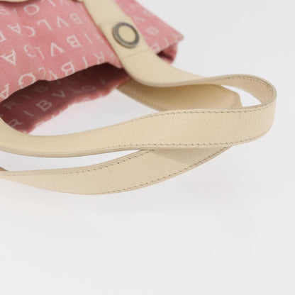 Bvlgari Logomania Canvas, Pink, Canvas, Shoulder Bag