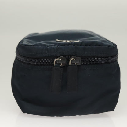 Prada Zip Around Toiletry Tessuto, Navy, Nylon, Clutch