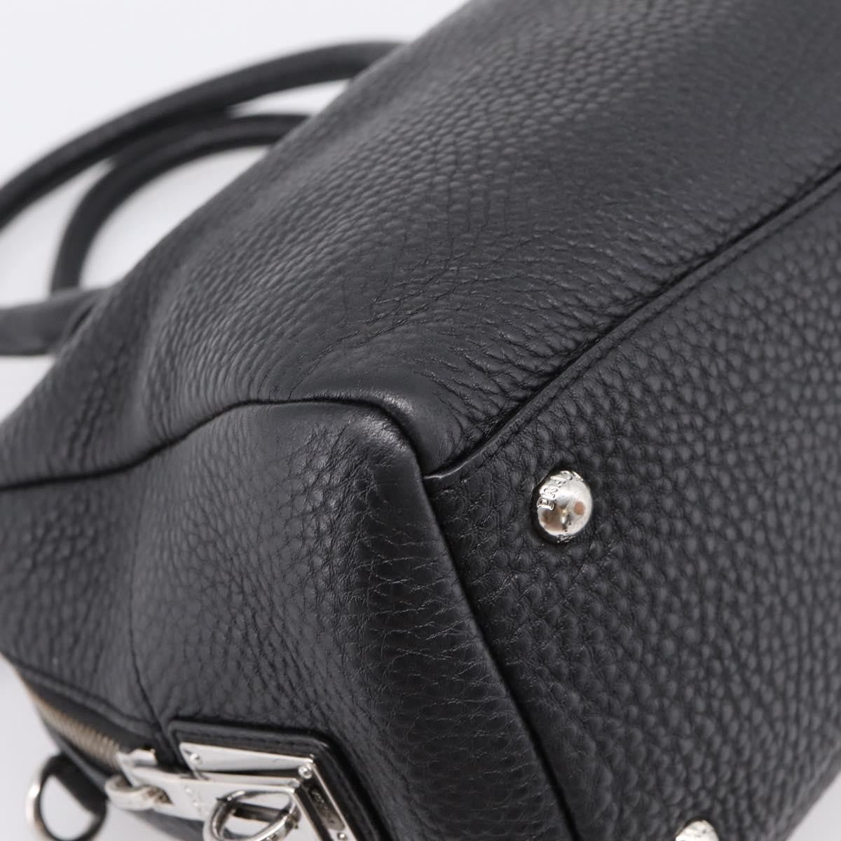 Prada Convertible Zip Satchel Vitello Daino, Black, Leather, Handbag