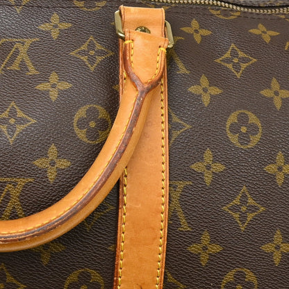 Louis Vuitton Keepall Monogram, Brown, Canvas, Travel Bag