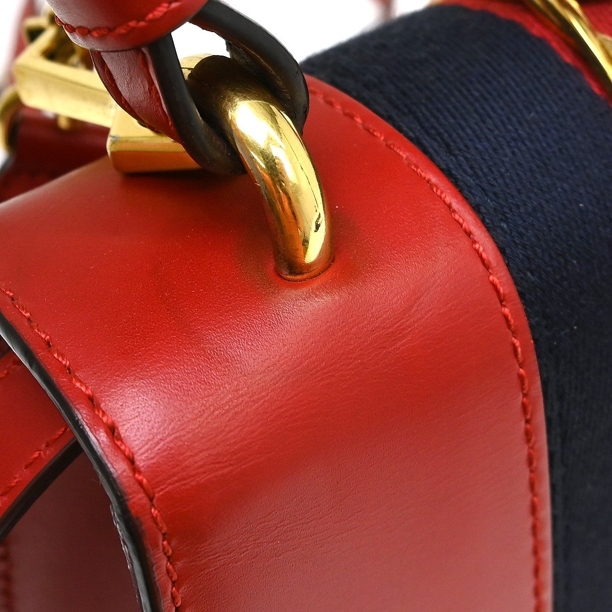 Gucci Sylvie Top Handle Leather, Red, Leather, Handbag