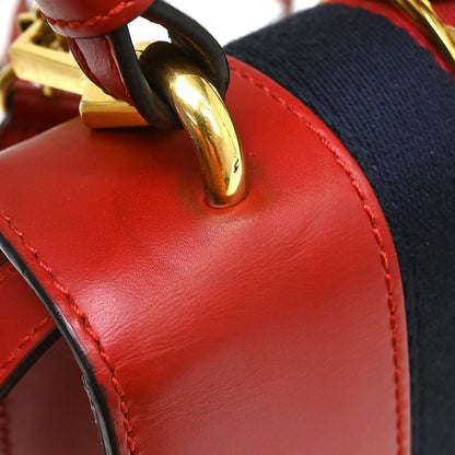 Gucci Sylvie Top Handle Leather, Red, Leather, Handbag