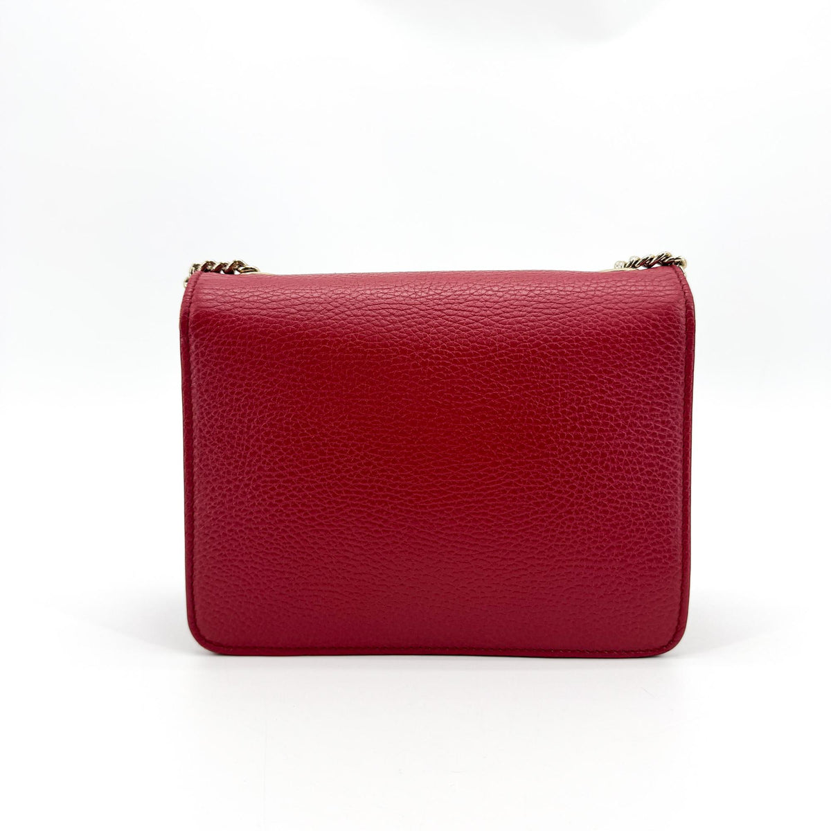 Gucci Interlocking Leather, Red, Leather, Shoulder Bag