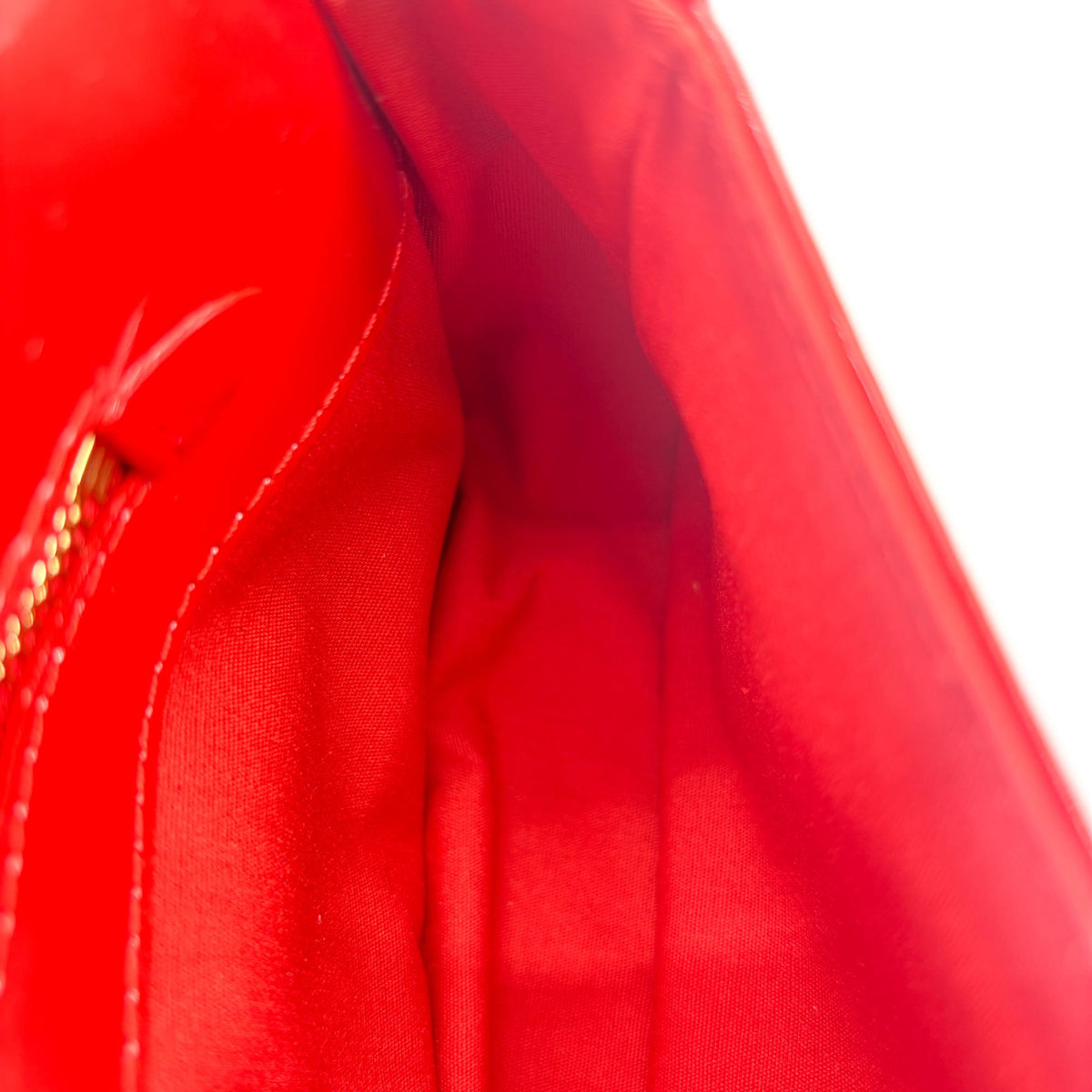 Louis Vuitton Sobe Clutch Patent, Red, Patent Leather, Clutch