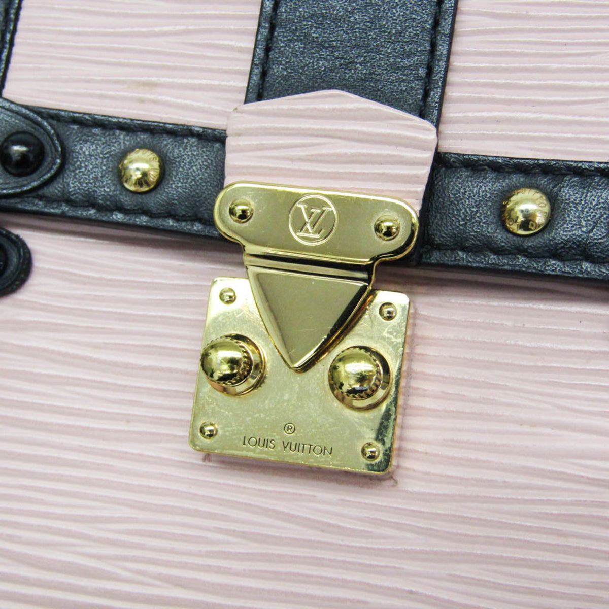 Louis Vuitton Vertical Trunk Pochette Epi Leather, Black, Leather, Clutch