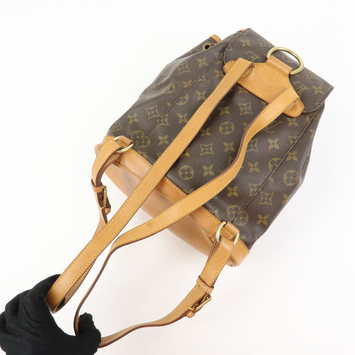 Louis Vuitton Vintage Montsouris Monogram Canvas, Brown, Canvas, Backpack