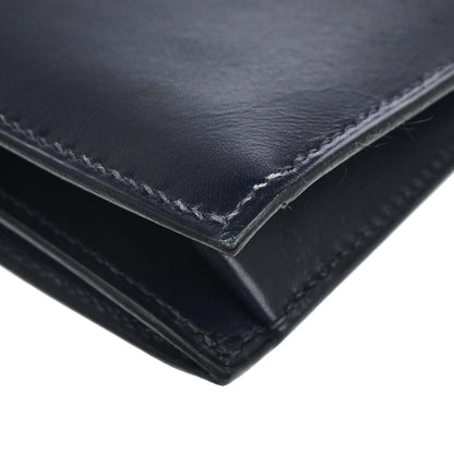 Hermes Jet Clutch Box Calf, Navy, Leather, Clutch