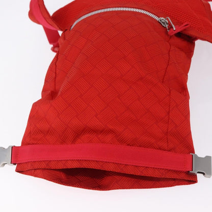 Bottega Veneta Paper Touch Printed Nylon, Red, Nylon, Backpack