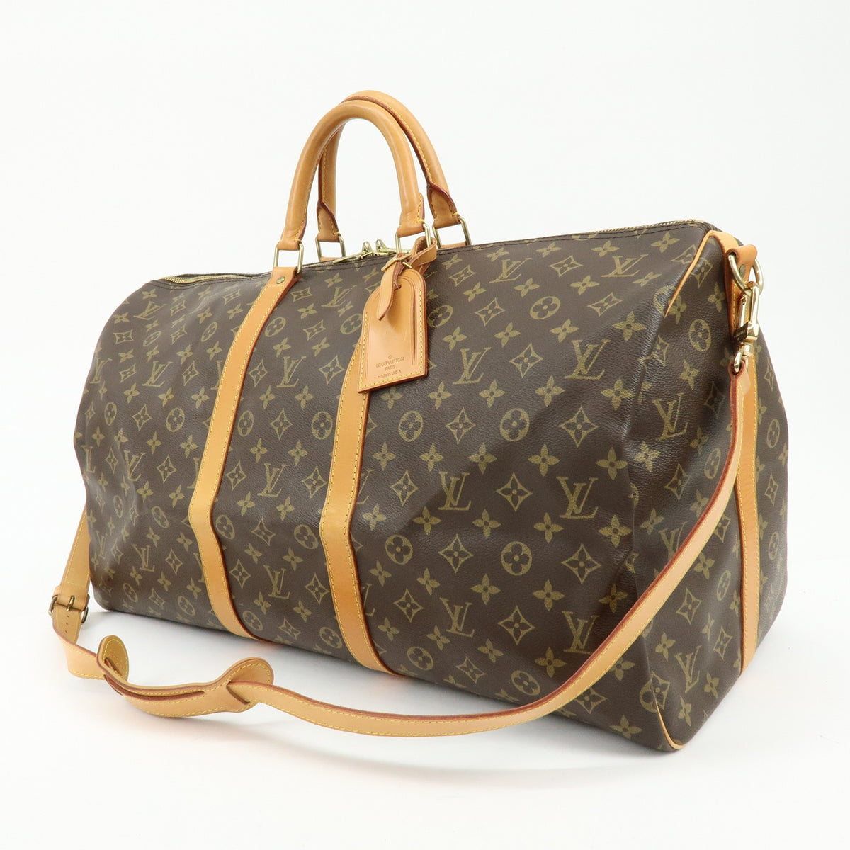 Louis Vuitton Keepall Bandouliere Monogram Canvas, Brown, Canvas, Travel Bag