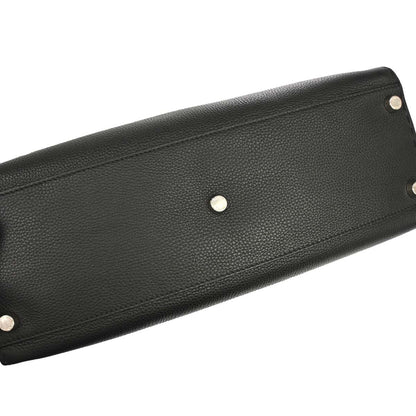 Fendi Selleria Peekaboo Fit Leather, Black, Leather, Handbag