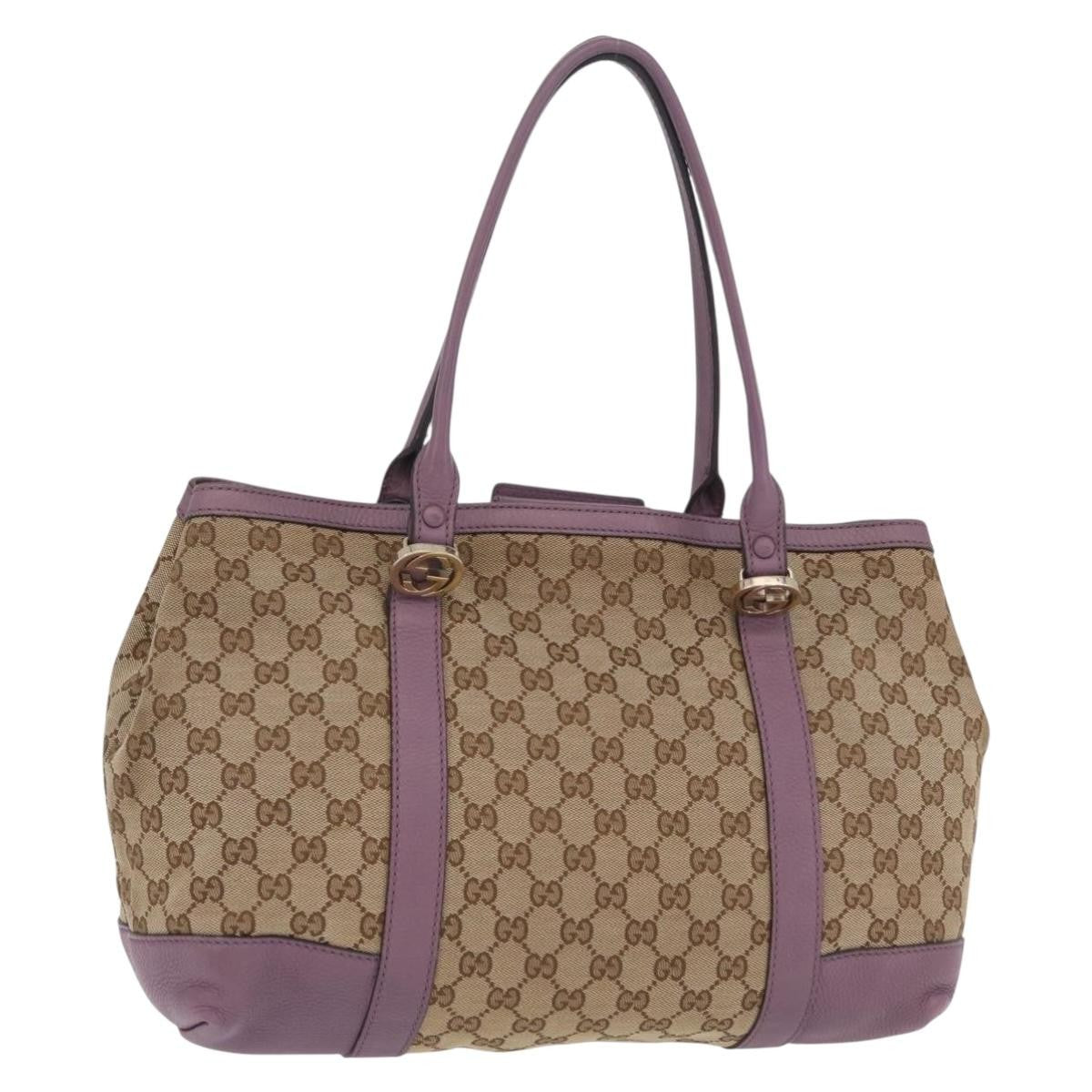 Gucci Miss GG GG Canvas with Leather, Beige, Canvas, Tote Bag