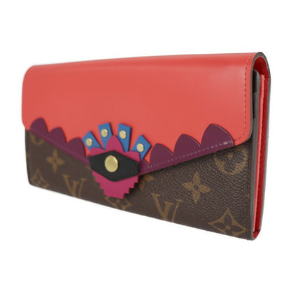 Louis Vuitton Sarah, Brown, Canvas, wallet