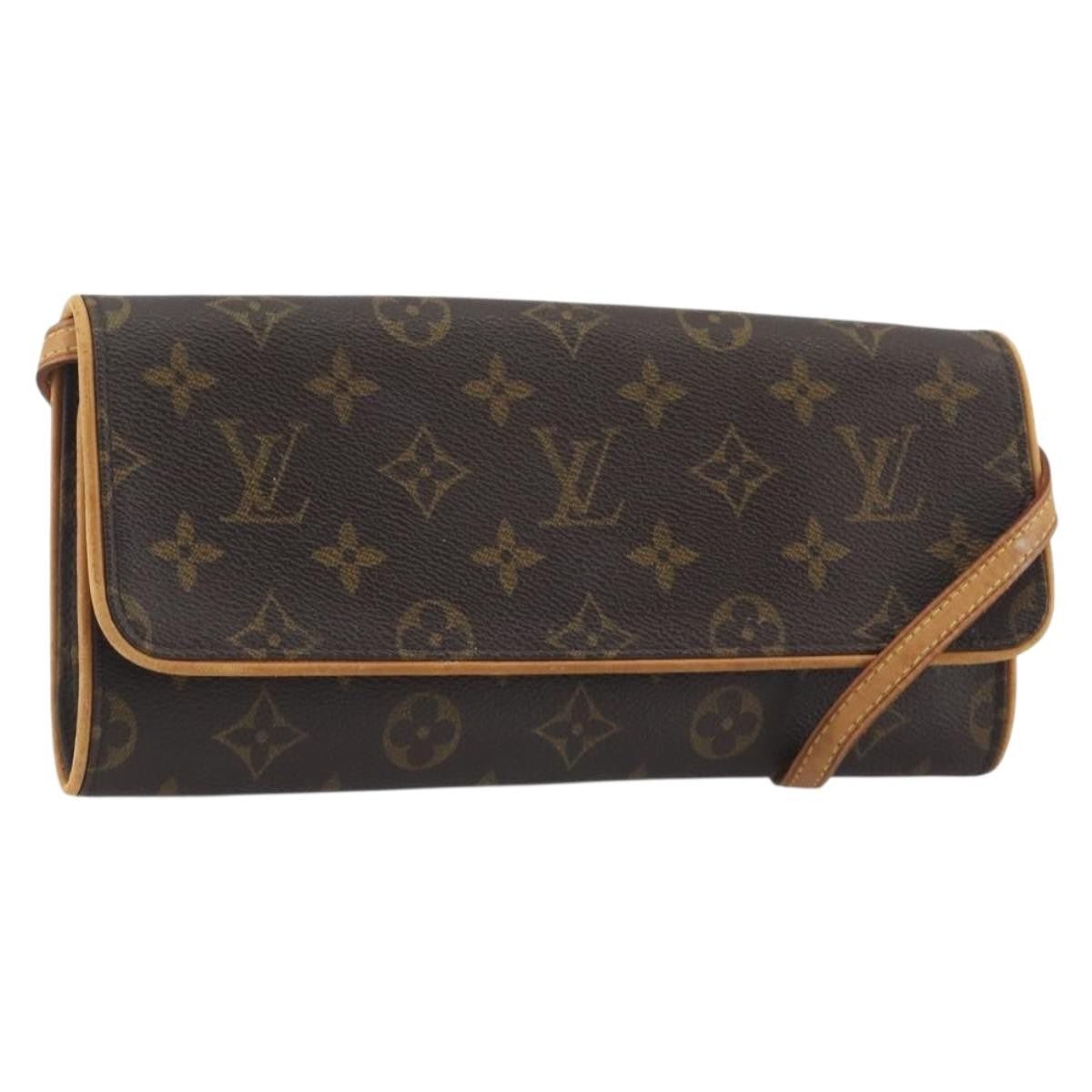 Louis Vuitton Twin Monogram Canvas, Brown, Canvas, Clutch